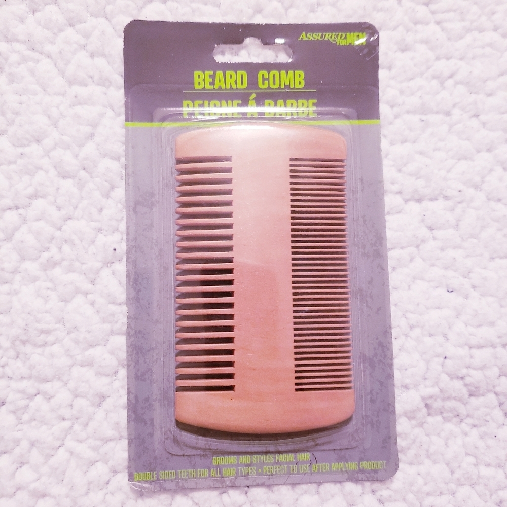 Assured Men's Dual Sided Beard Comb. NWT.